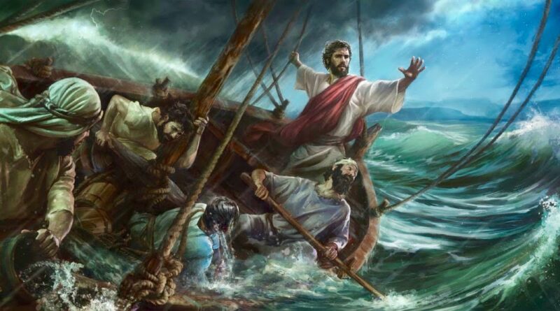Jesus calmed the storm - यीशु ने तूफ़ान को शांत किया।