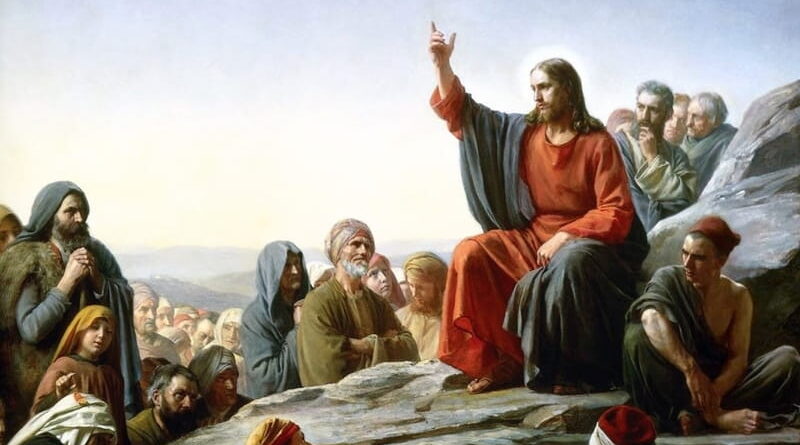 The story of jesus teaching on a mountain - यीशु के एक पहाड़ पर उपदेश देने की कहानी