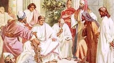 The story of pilate's judgment of jesus - पीलातुस द्वारा यीशु का न्याय करने की कहानी