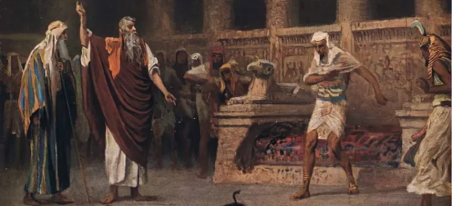 The story of moses and aaron before pharaoh and his magicians - फिरौन और उसके जादूगरों के सामने मूसा और हारून की कहानी